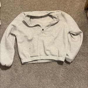 Gray Quarter-Zip Sweatshirt